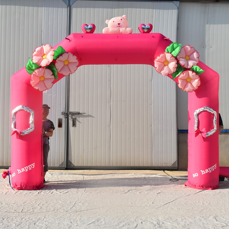 渝中粉色婚礼拱门